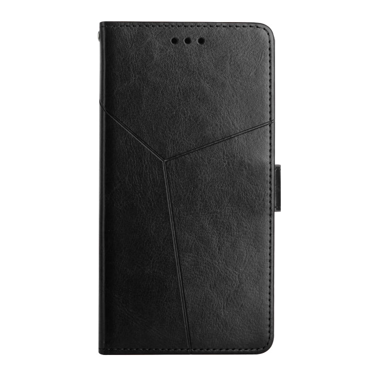 For Honor X9b Y-shaped Pattern Flip Leather Phone Case(Black)