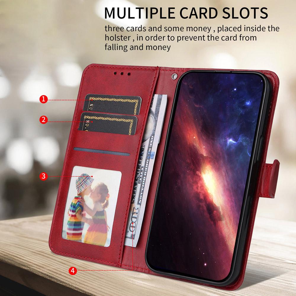 For vivo V50 Classic Calf Texture Flip Leather Phone Case(Red)