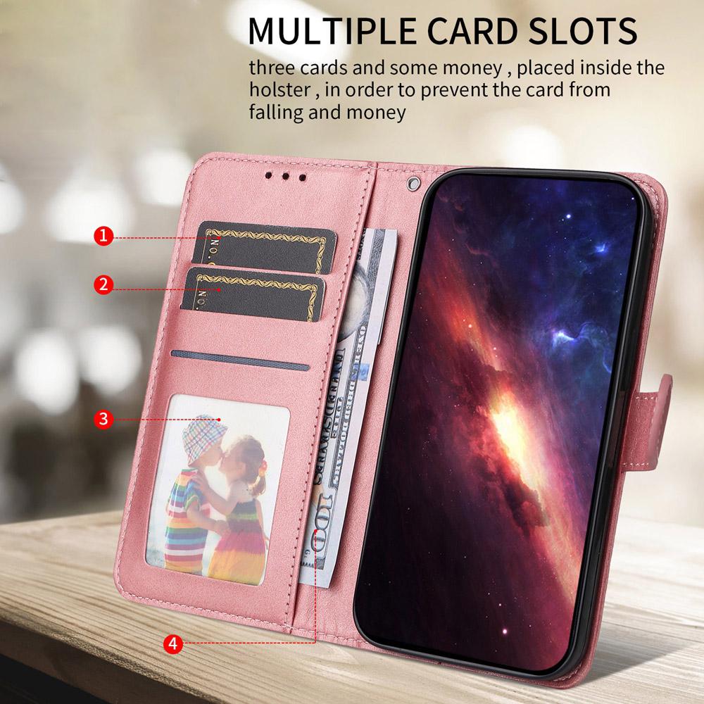 For vivo V50 Classic Calf Texture Flip Leather Phone Case(Rose Gold)