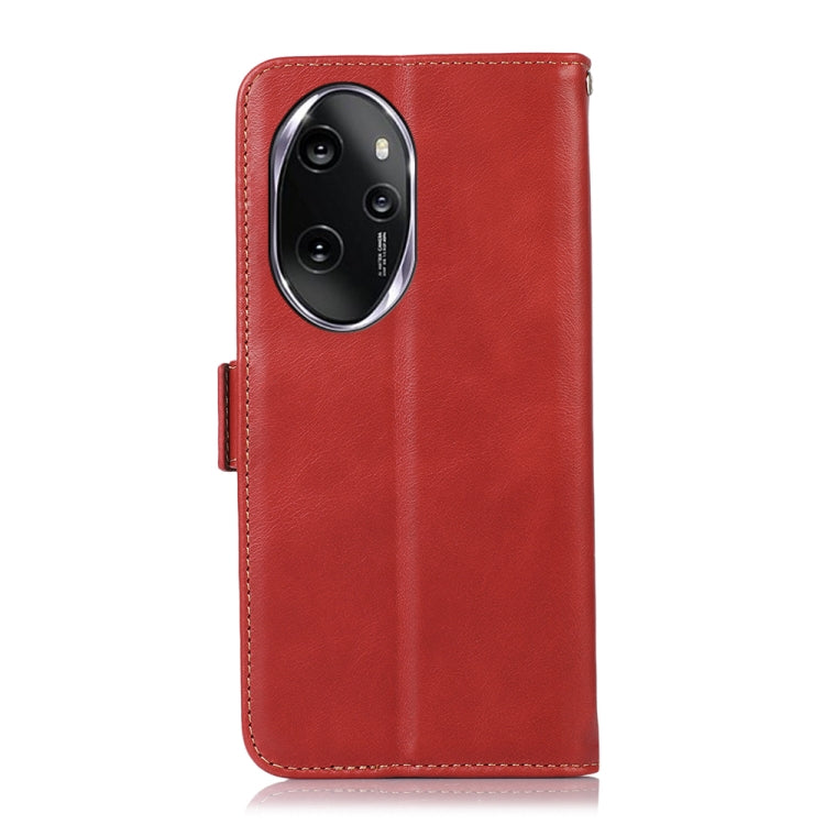 For Honor 100 Pro Crazy Horse Top Layer Cowhide Leather Phone Case(Red)
