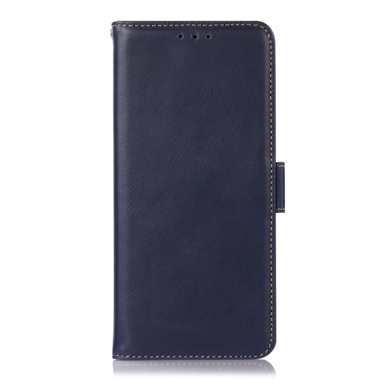 For Honor 100 Crazy Horse Top Layer Cowhide Leather Phone Case(Blue)
