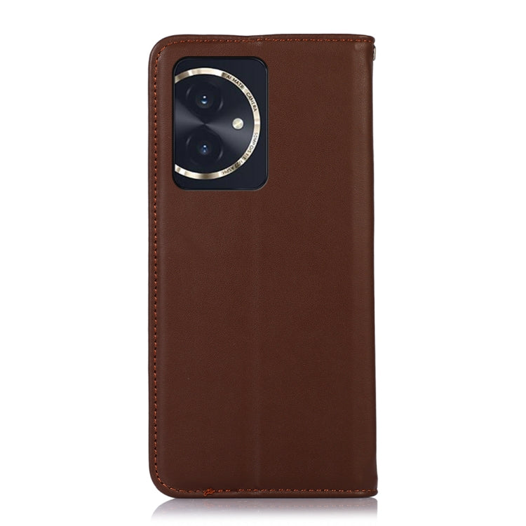 For Honor 100 KHAZNEH Nappa Top Layer Cowhide Leather Phone Case(Brown)