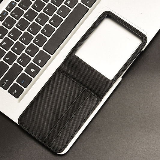 For Motorola Moto Razr 50 Ultra Card Slot PU Leather PC Phone Case(Black)