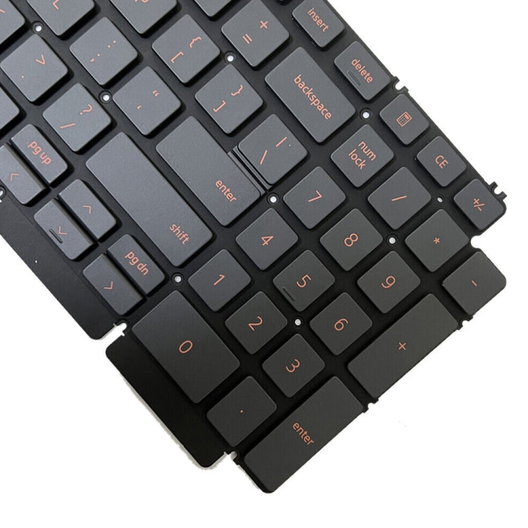 For Dell Inspiron G15 5510 5511 5515 5520 US Version Orange Backlight Laptop Keyboard(Black)