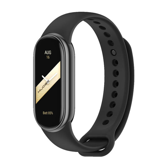 For Xiaomi Mi Band 8 Mijobs Solid Color Silicone Watch Band(Black)