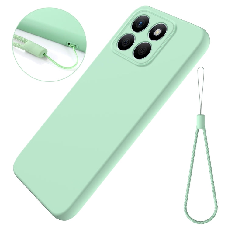 For Honor X8b Pure Color Liquid Silicone Shockproof Phone Case(Green)