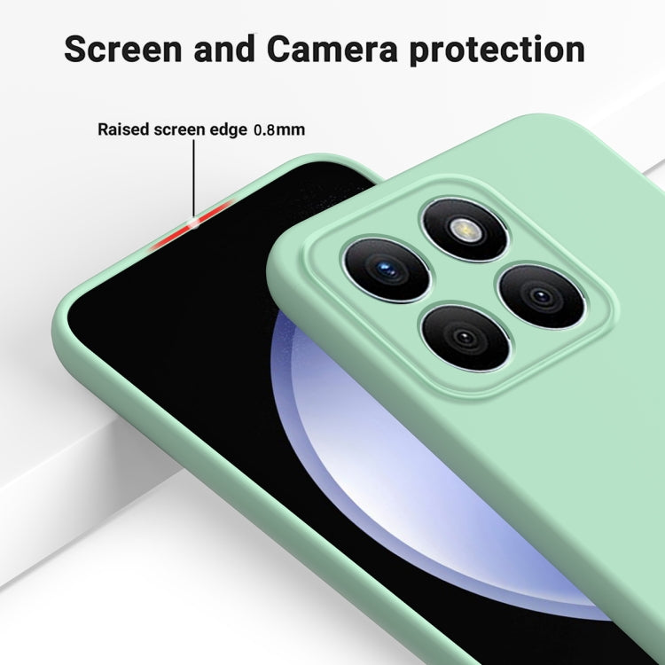 For Honor X8b Pure Color Liquid Silicone Shockproof Phone Case(Green)