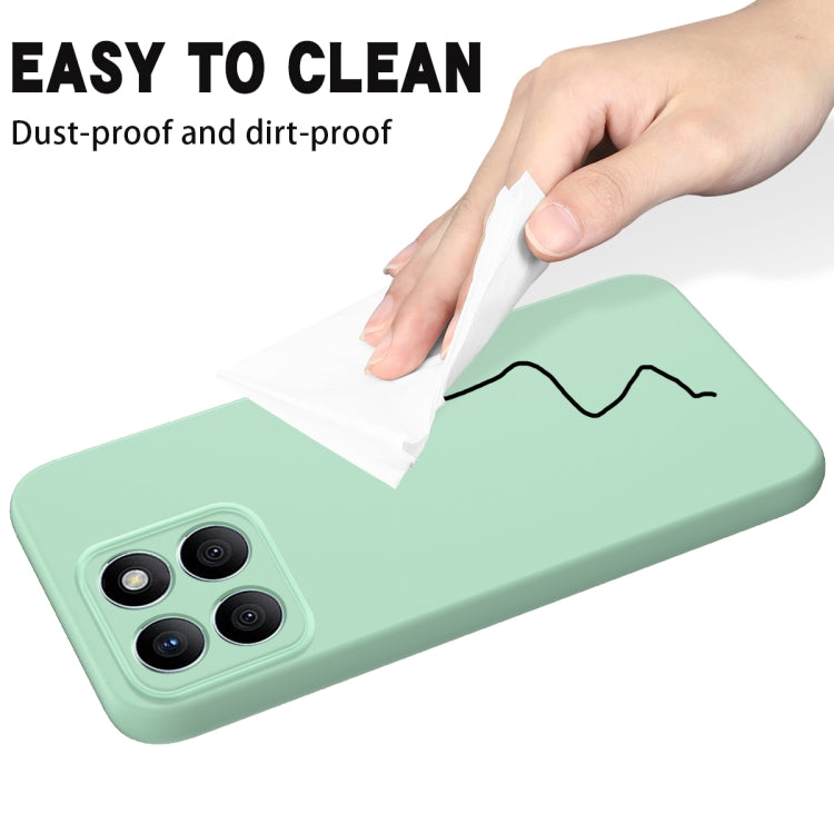 For Honor X8b Pure Color Liquid Silicone Shockproof Phone Case(Green)