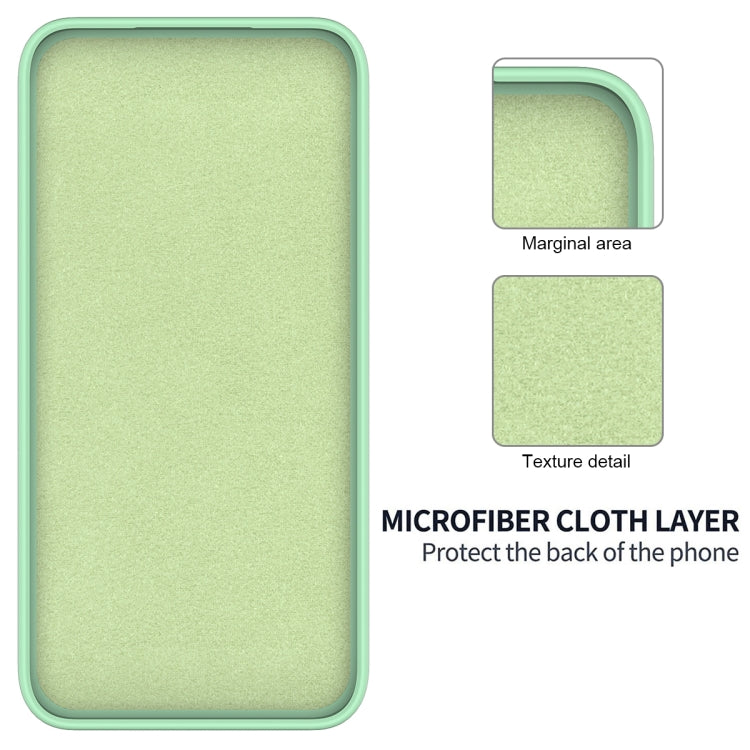 For Honor Magic6 Pure Color Liquid Silicone Shockproof Phone Case(Green)