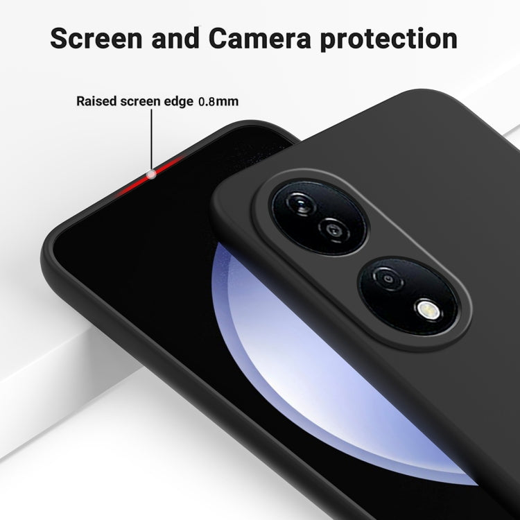 For Honor 90 Smart Pure Color Liquid Silicone Shockproof Phone Case(Black)
