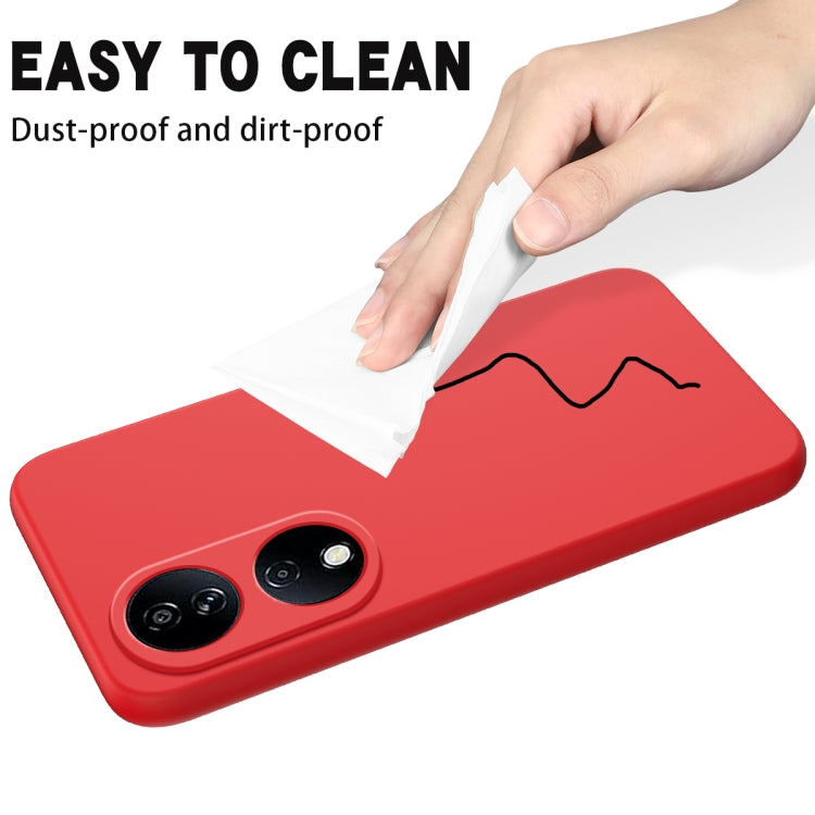 For Honor 90 Smart Pure Color Liquid Silicone Shockproof Phone Case(Red)