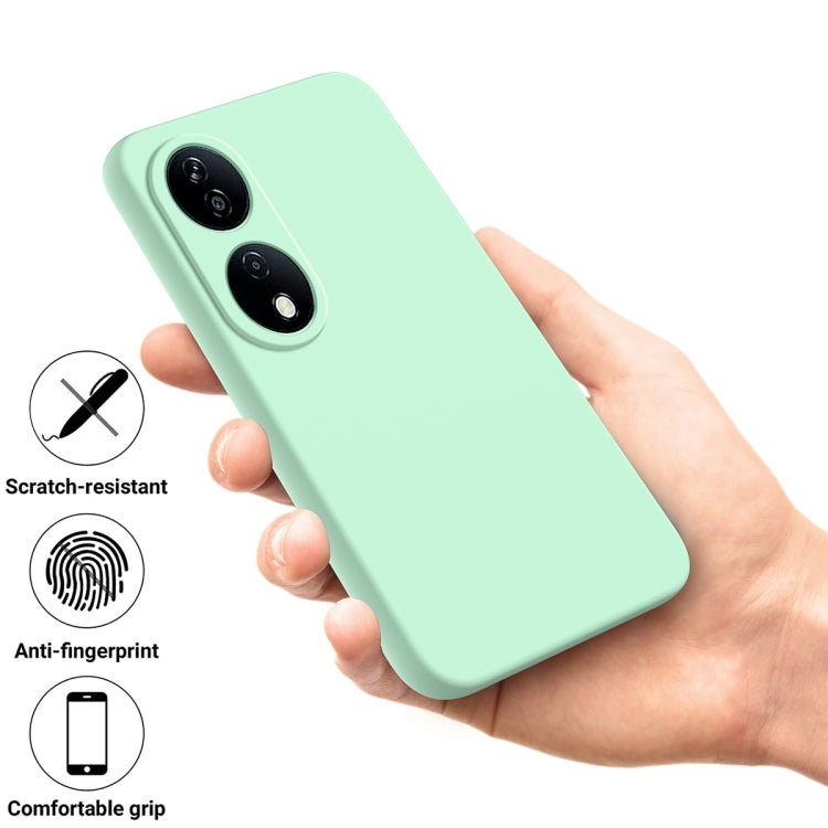 For Honor 90 Smart Pure Color Liquid Silicone Shockproof Phone Case(Green)