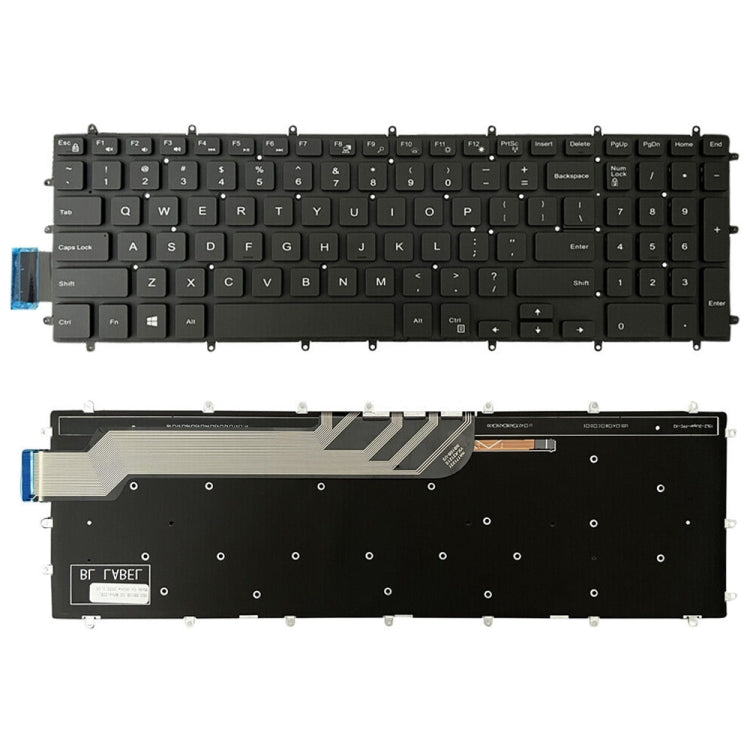 US Version White Word Laptop Keyboard For Dell G3 3579 3779 / G5 5587 / G7 7588(Black)
