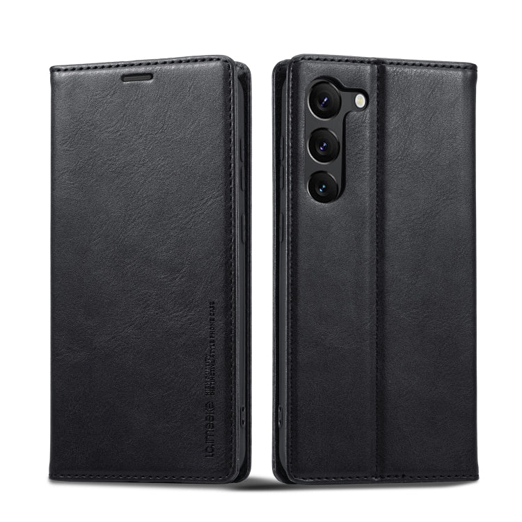 For Samsung Galaxy S24 LC.IMEEKE RFID Anti-theft Leather Phone Case(Black)