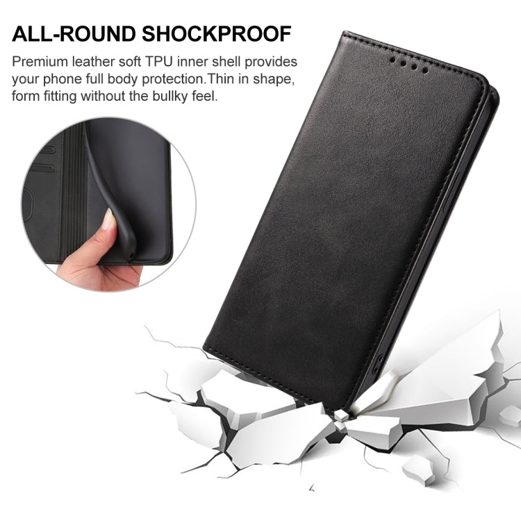 For Samsung Galaxy S24 5G Magnetic Closure Leather Phone Case(Black)