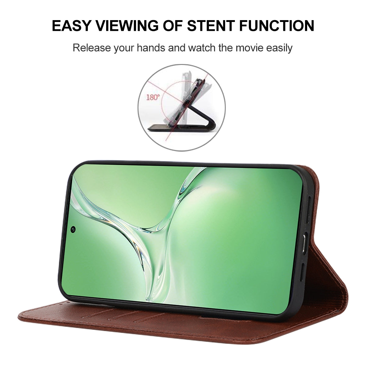 For OPPO K12 Magnetic Closure Leather Phone Case(Brown)