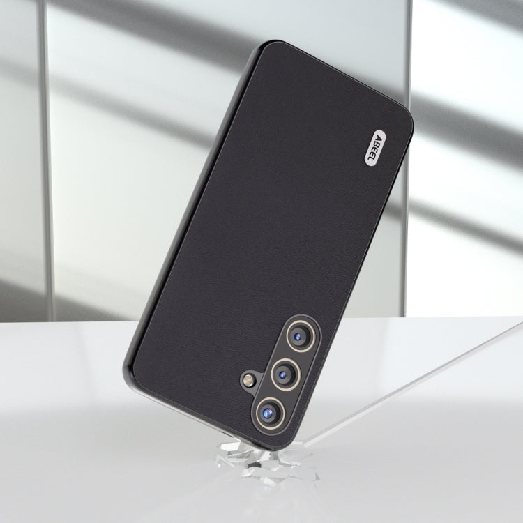 For Samsung Galaxy S24 5G ABEEL Arashi Texture PU Phone Case(Black)