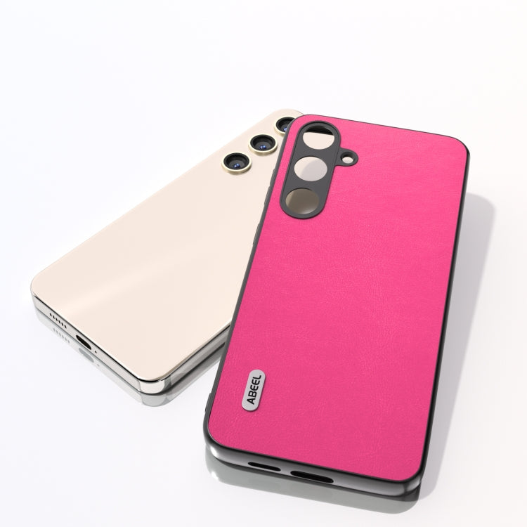 For Samsung Galaxy S24 5G ABEEL Arashi Texture PU Phone Case(Rose Red)