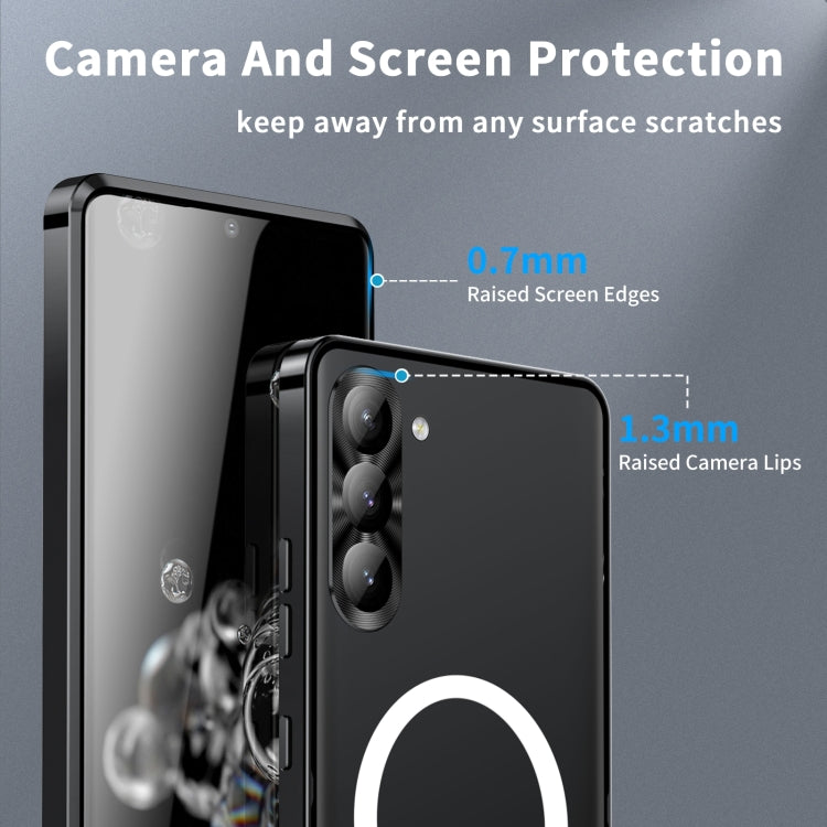 For Samsung Galaxy S24 5G MagSafe Magnetic Frosted Metal Phone Case(Black)