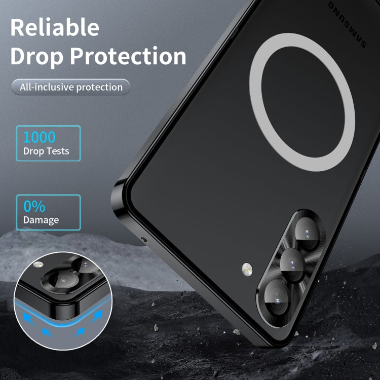For Samsung Galaxy S24 5G MagSafe Magnetic Frosted Metal Phone Case(Black)