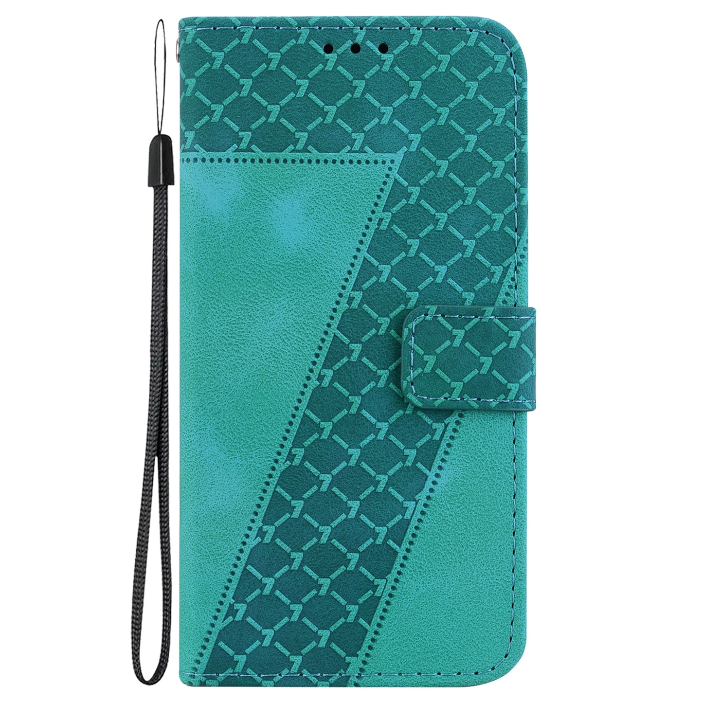 For Motorola Edge 30 Pro Seven-shaped Embossed Leather Phone Case(Green)