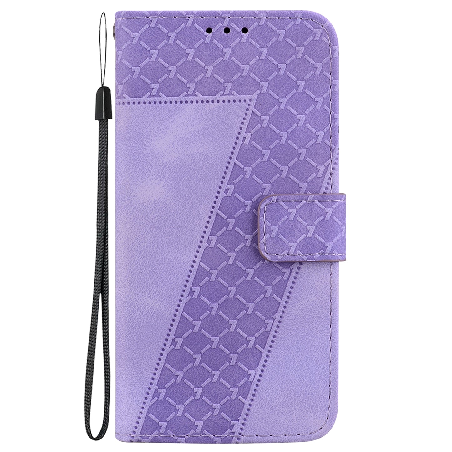 For Motorola Edge 30 Pro Seven-shaped Embossed Leather Phone Case(Purple)