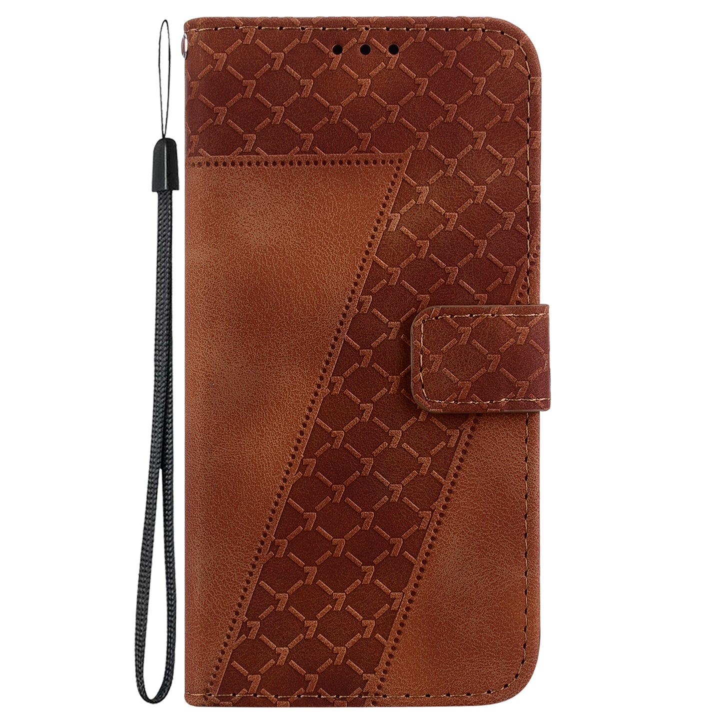 For Motorola Edge 30 Pro Seven-shaped Embossed Leather Phone Case(Brown)