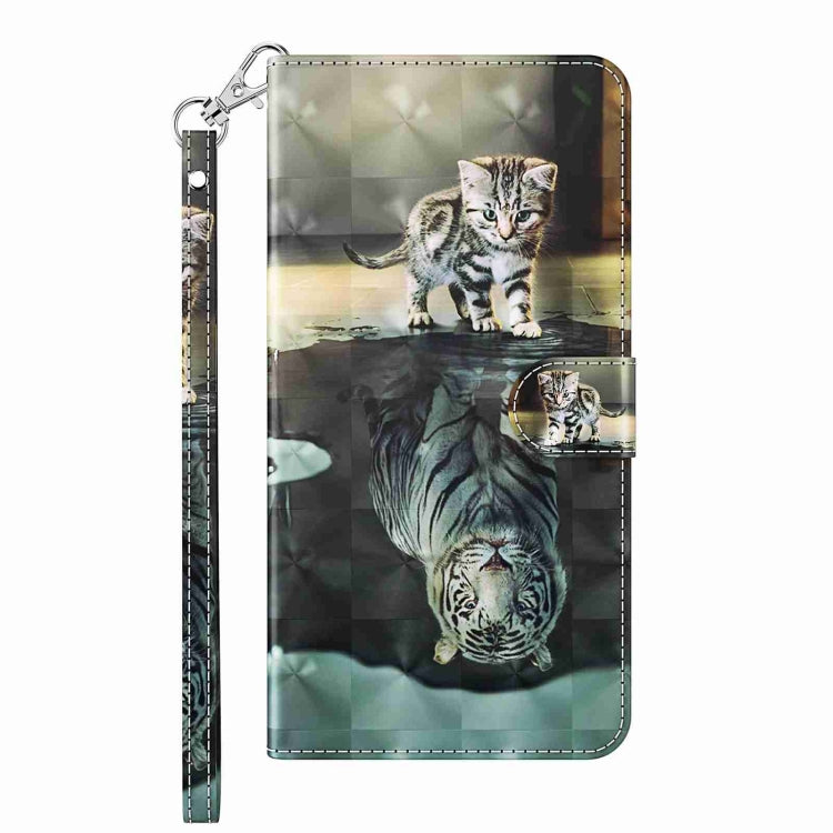 For Samsung Galaxy S24 5G 3D Painting Pattern Flip Leather Phone Case(Cat Tiger)