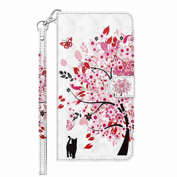 For Samsung Galaxy S24 5G 3D Painting Pattern Flip Leather Phone Case(Cat Under The Tree)