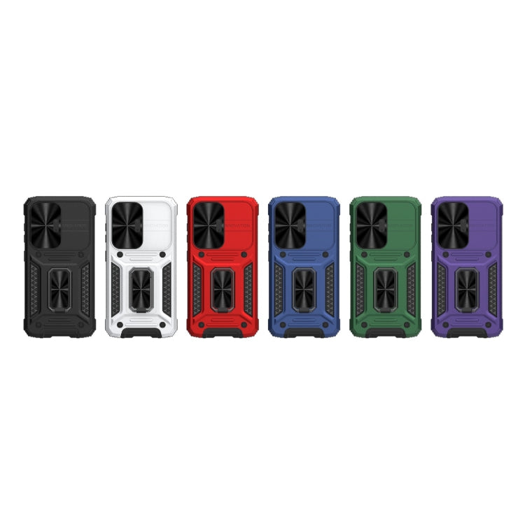 For Samsung Galaxy S24 5G Camshield Robot TPU Hybrid PC Phone Case(Black)