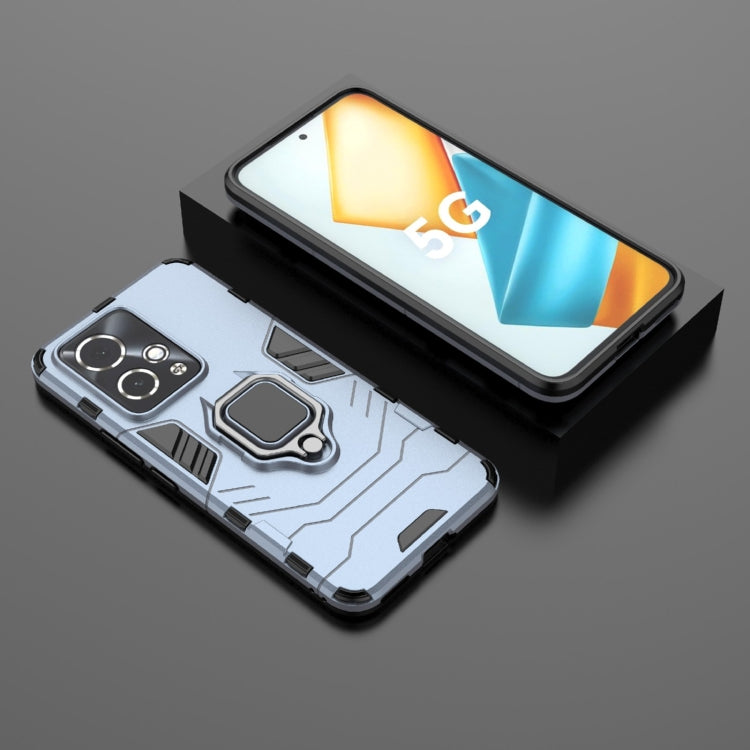 For Honor 90 GT 5G PC + TPU Shockproof Protective Phone Case with Magnetic Ring Holder(Navy Blue)