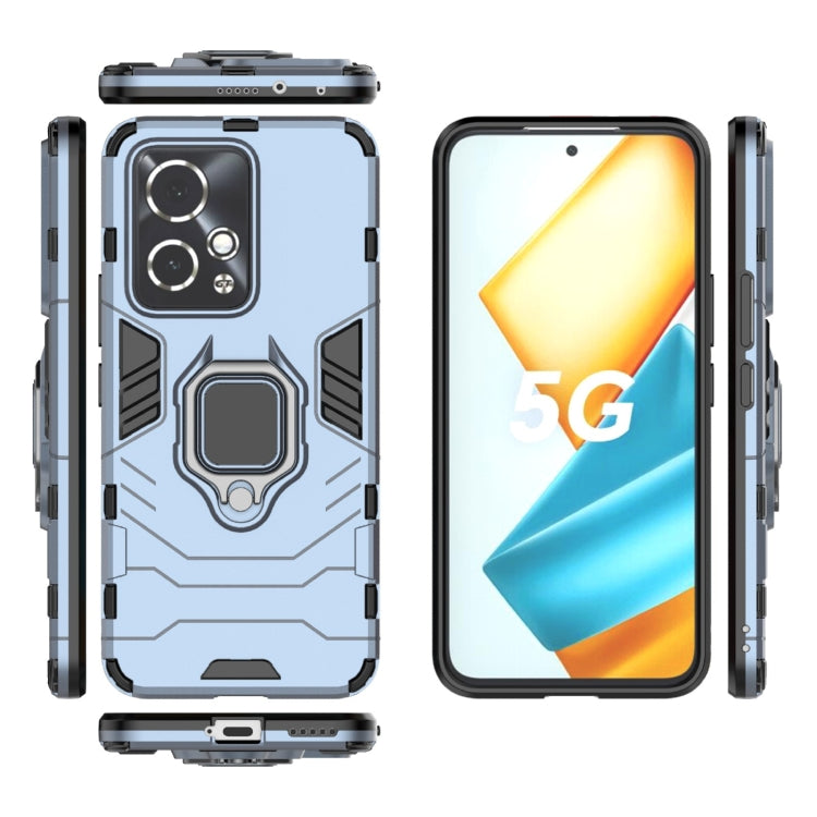 For Honor 90 GT 5G PC + TPU Shockproof Protective Phone Case with Magnetic Ring Holder(Navy Blue)