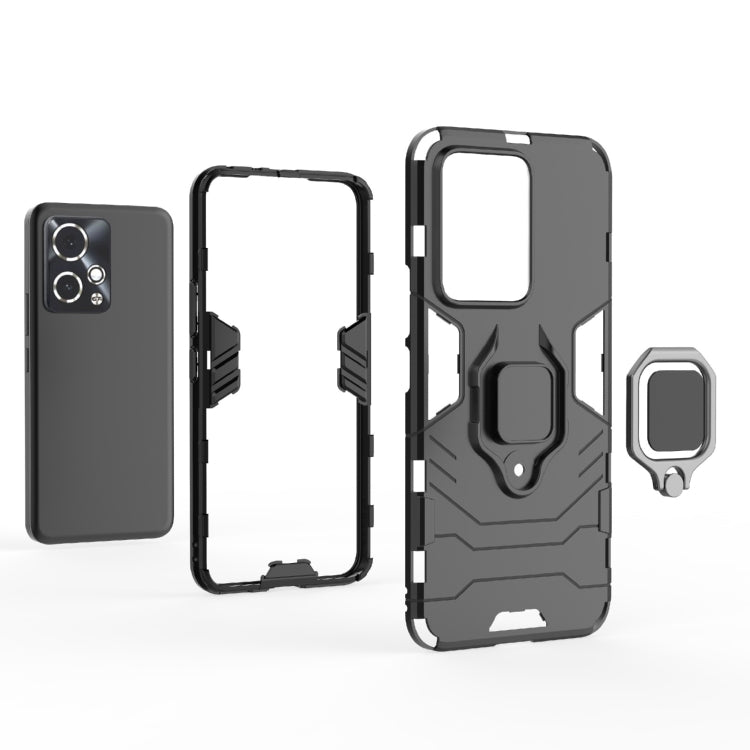 For Honor 90 GT 5G PC + TPU Shockproof Protective Phone Case with Magnetic Ring Holder(Navy Blue)