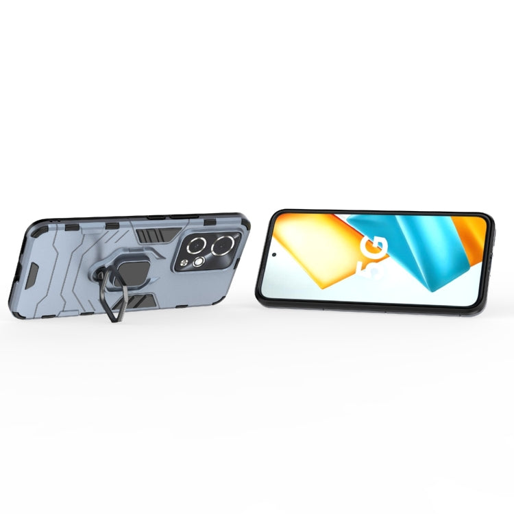 For Honor 90 GT 5G PC + TPU Shockproof Protective Phone Case with Magnetic Ring Holder(Navy Blue)