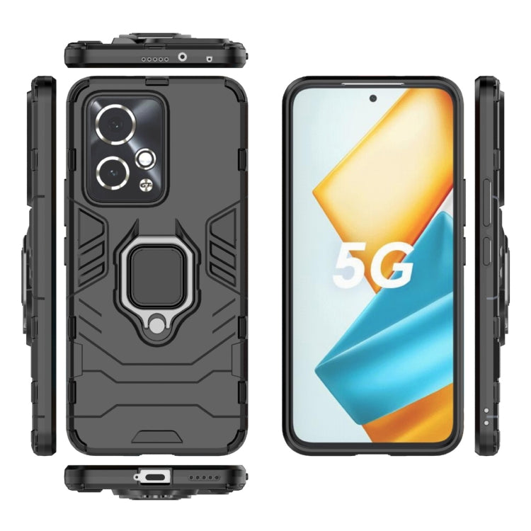 For Honor 90 GT 5G PC + TPU Shockproof Protective Phone Case with Magnetic Ring Holder(Black)