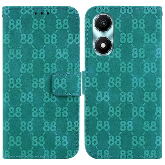 For Honor X5 Plus / Play 40C Double 8-shaped Embossed Leather Phone Case(Green)