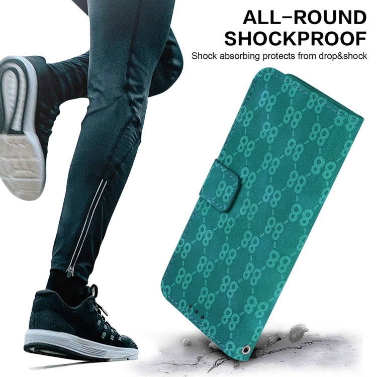 For Honor X5 Plus / Play 40C Double 8-shaped Embossed Leather Phone Case(Green)