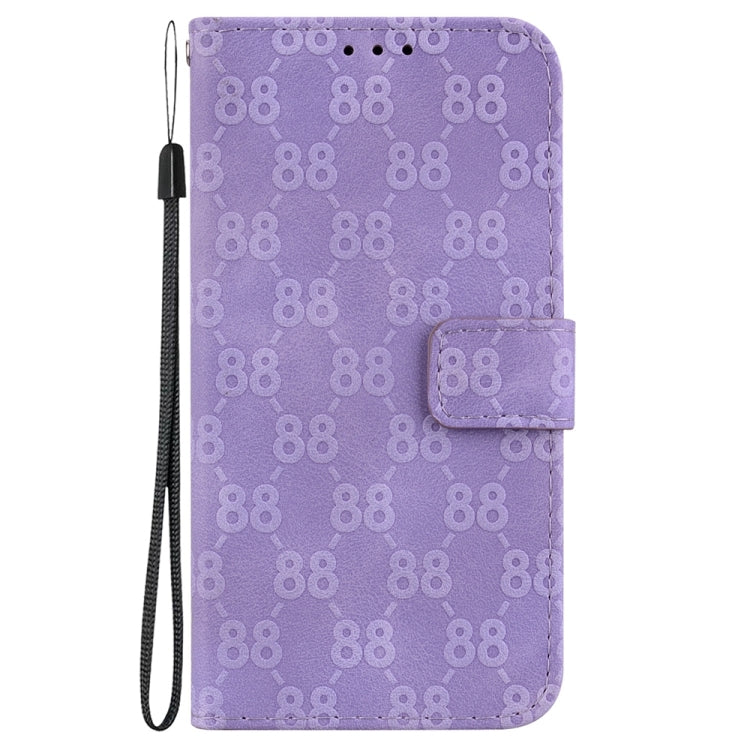 For Honor X5 Plus / Play 40C Double 8-shaped Embossed Leather Phone Case(Purple)