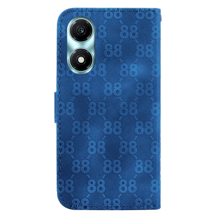 For Honor X5 Plus / Play 40C Double 8-shaped Embossed Leather Phone Case(Blue)