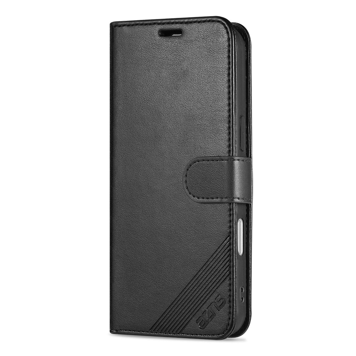 Compatible with iPhone 18 Pro Max AZNS Sheepskin Texture Flip Leather Phone Case - Black