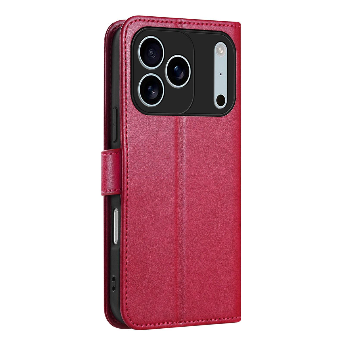 Compatible with iPhone 18 Pro Max AZNS Sheepskin Texture Flip Leather Phone Case - Red