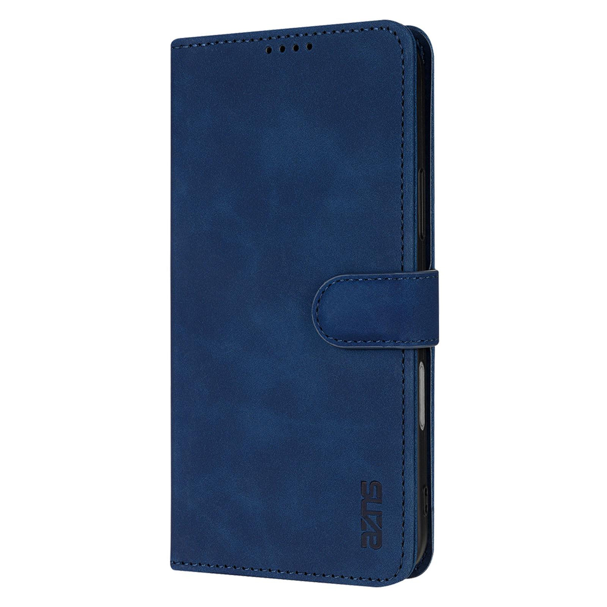 Compatible with iPhone 18 Pro Max AZNS Skin Feel Calf Texture Flip Leather Phone Case - Blue