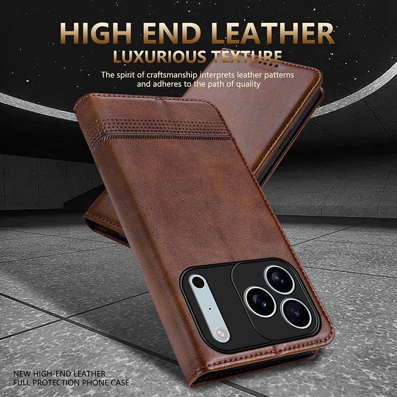 Compatible with iPhone 18 Pro Max AZNS Magnetic Calf Texture Flip Leather Phone Case - Dark Green