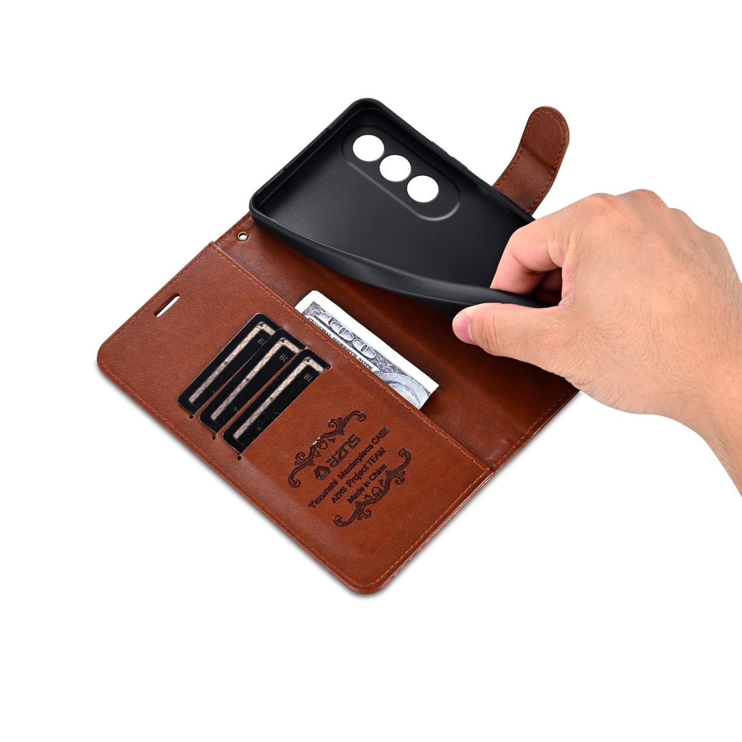 For OPPO K12 AZNS Sheepskin Texture Flip Leather Phone Case(Brown)