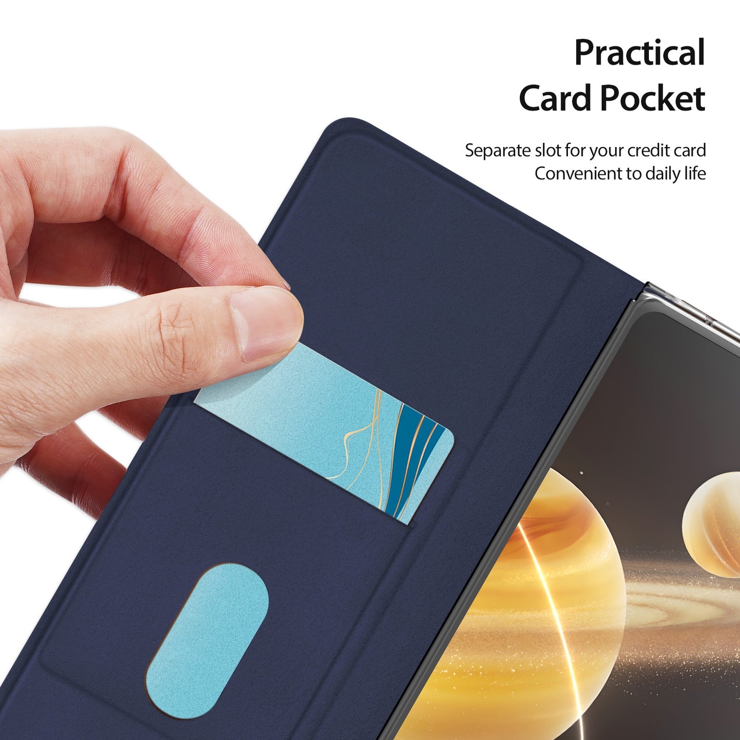 For Honor Magic V3 DUX DUCIS Bril Series PU + TPU Phone Case(Blue)