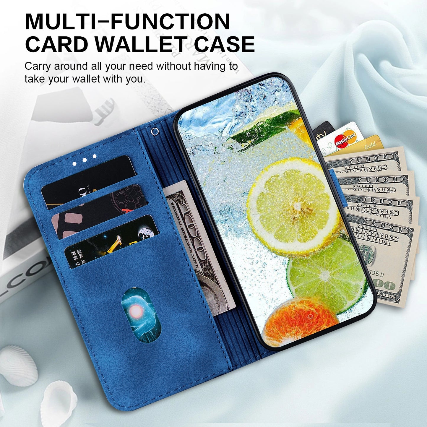 For Motorola Edge 30 Pro / Edge+ 2022 Double 8-shaped Embossed Leather Phone Case(Blue)