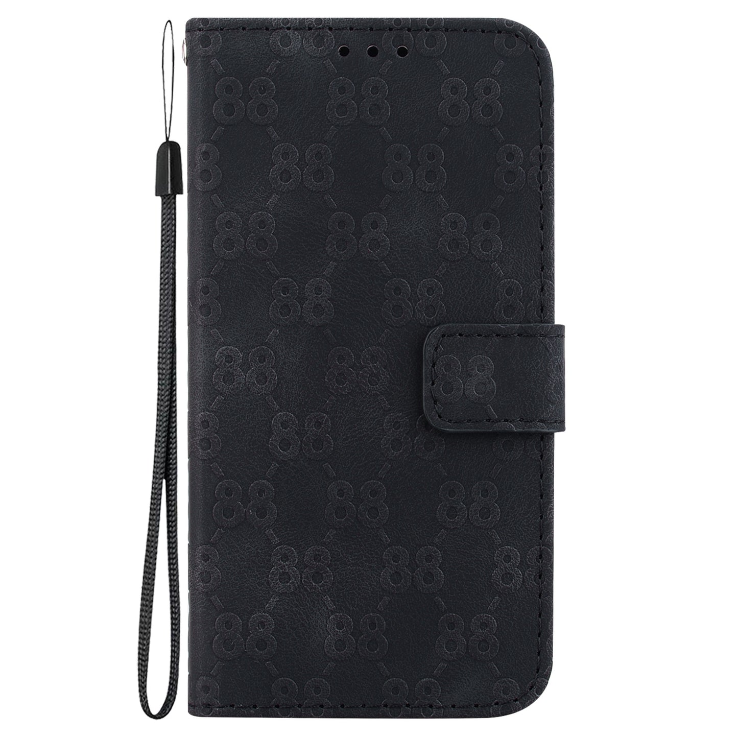 For Motorola Edge 30 Pro / Edge+ 2022 Double 8-shaped Embossed Leather Phone Case(Black)