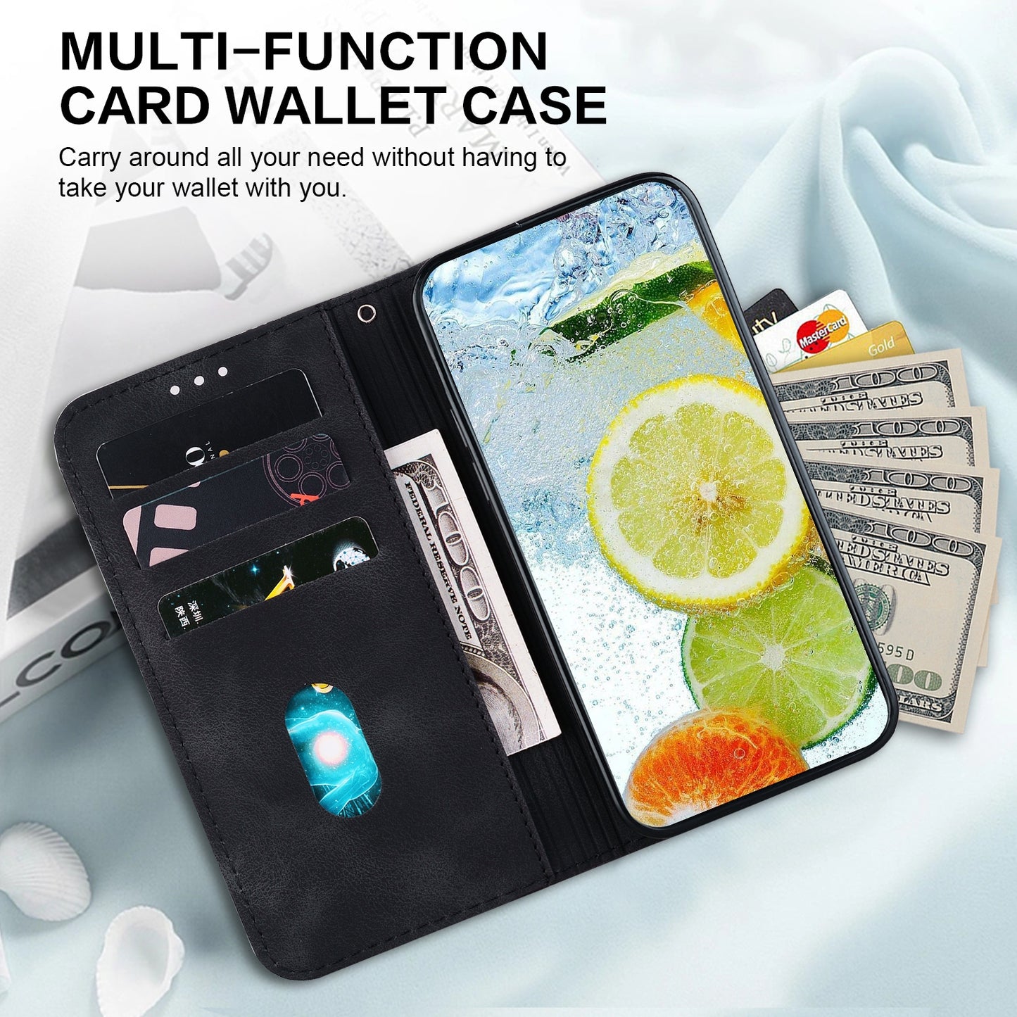 For Motorola Edge 30 Pro / Edge+ 2022 Double 8-shaped Embossed Leather Phone Case(Black)