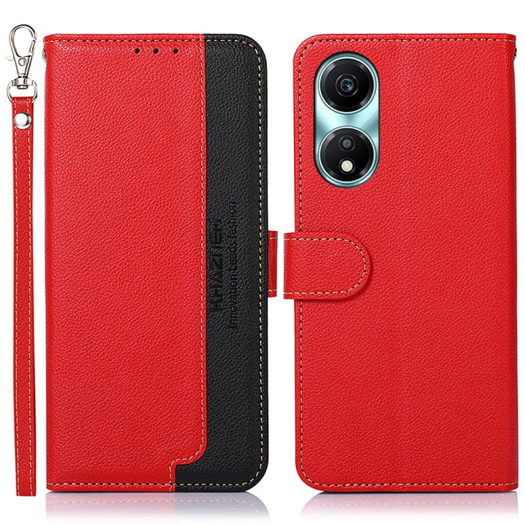For Honor X5 Plus KHAZNEH Litchi Texture Leather RFID Phone Case(Red)