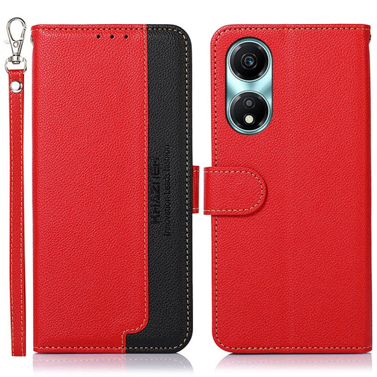 For Honor X5 Plus KHAZNEH Litchi Texture Leather RFID Phone Case(Red)